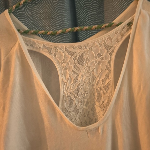 Kismet Ivory Long Sleeve Top with lace insert at back - XL - new or like new - Picture 8 of 10